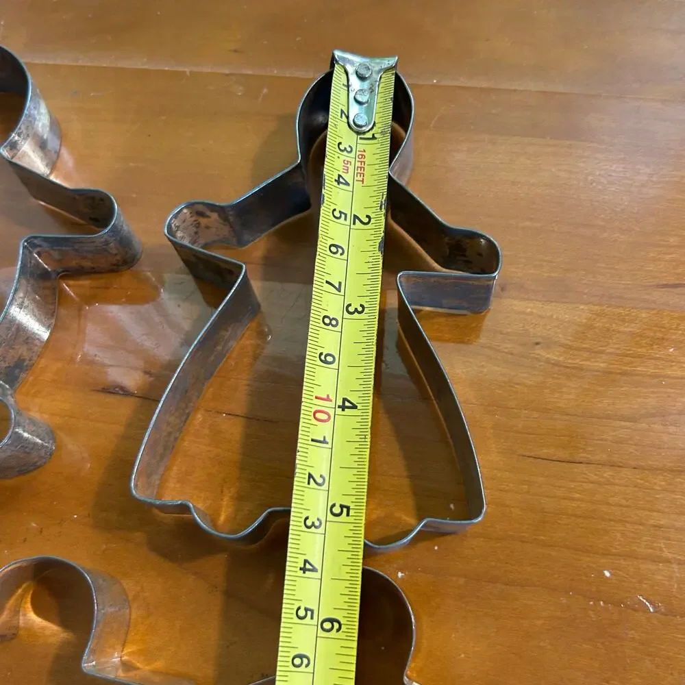Vintage Gingerbread Family Cookie Cutters Set of 5 – Tin Man & Woman Cutters